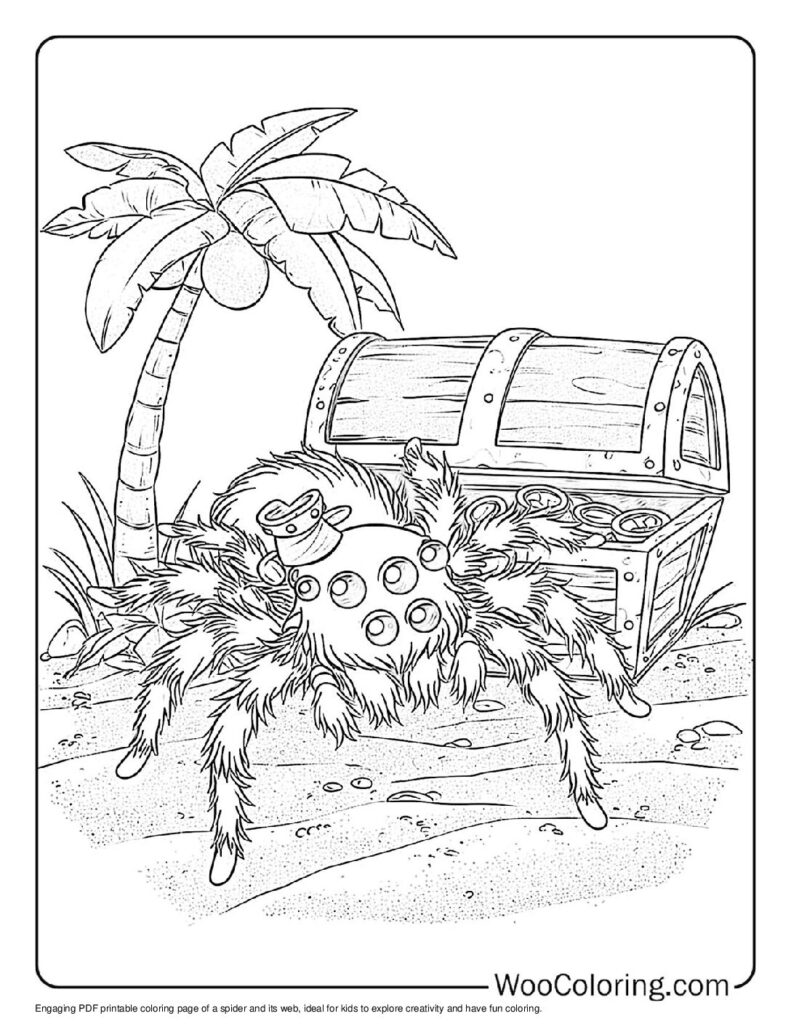 100  Spider coloring pages  Free PDF To Print  - 60