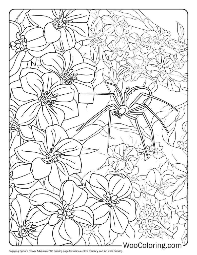 100  Spider coloring pages  Free PDF To Print  - 11