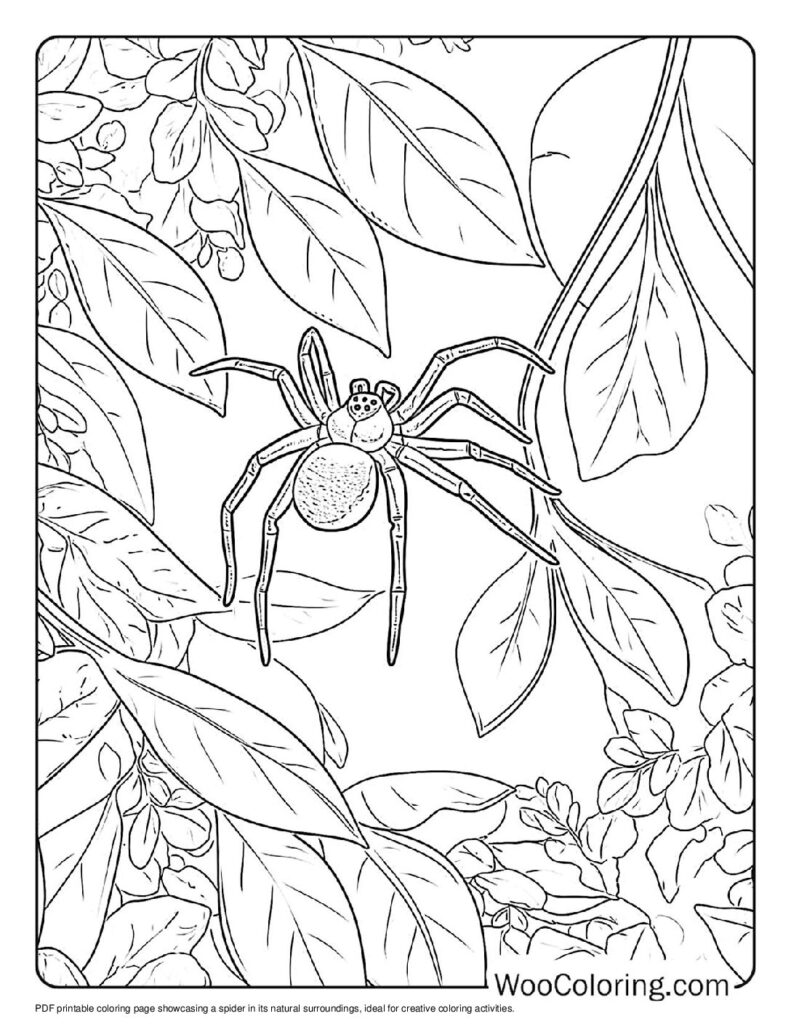 100  Spider coloring pages  Free PDF To Print  - 68
