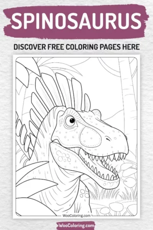 Spinosaurus coloring pages designs for kids