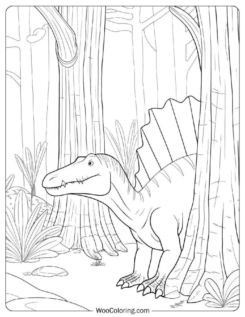 Spinosaurus Among Ancient Trees