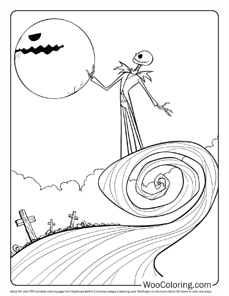 100  Nightmare Before Christmas coloring pages  Free PDF To Print  - 47