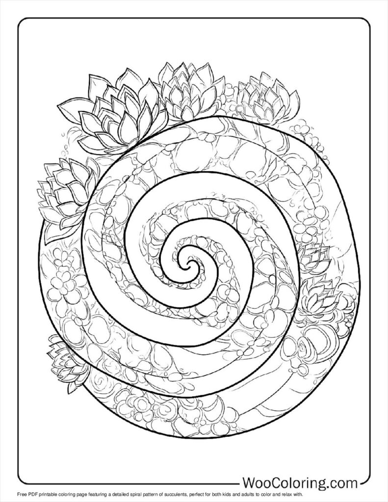 100  Succulent coloring pages  Free PDF To Print  - 10