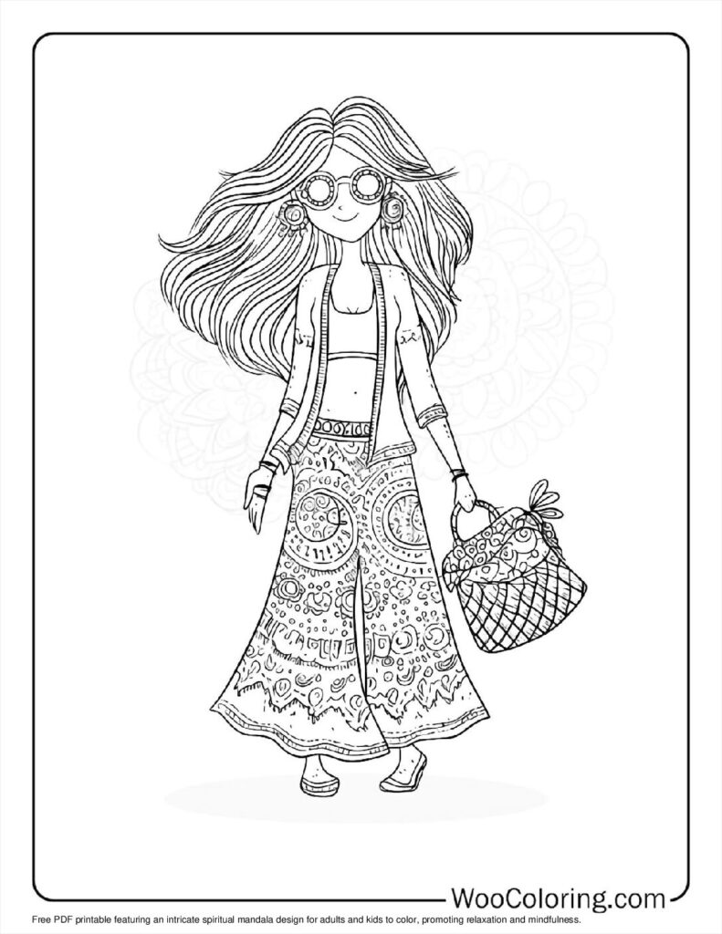 100  Hippie coloring pages  Free PDF To Print  - 24