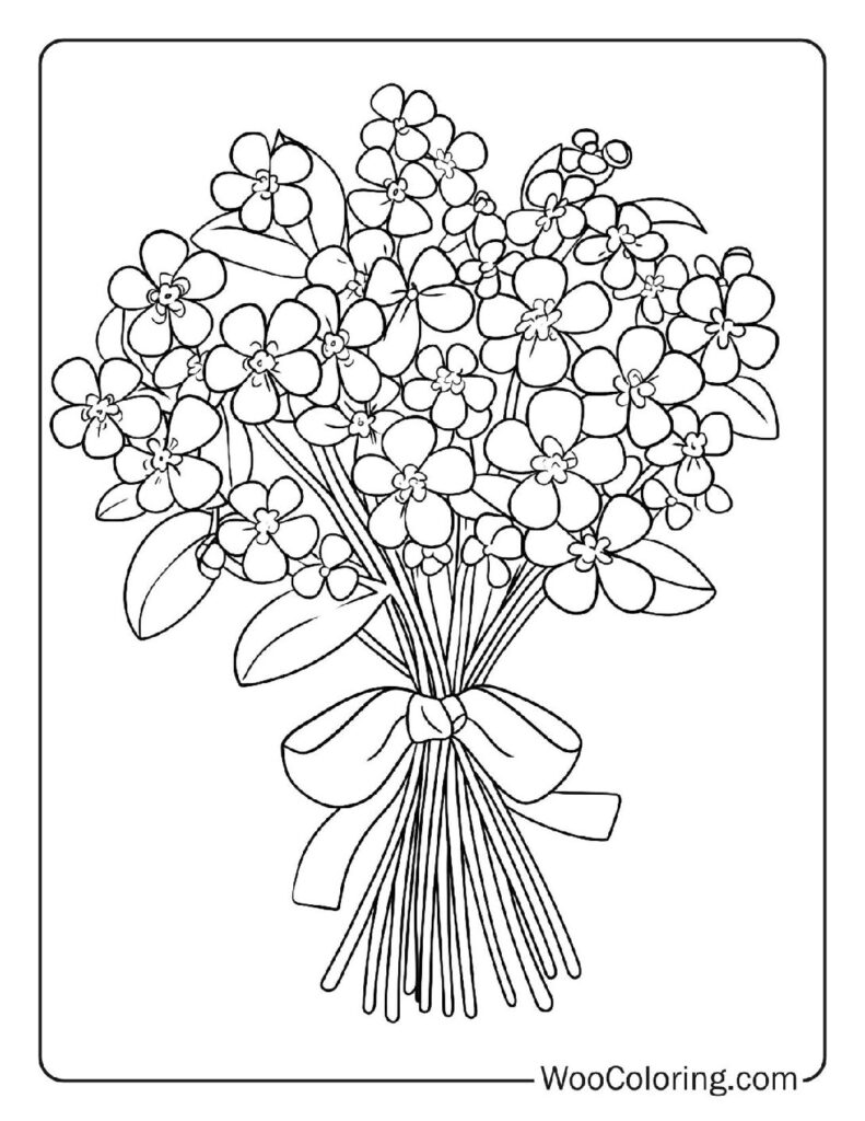 100 Flower coloring pages Free PDF To Print - 71