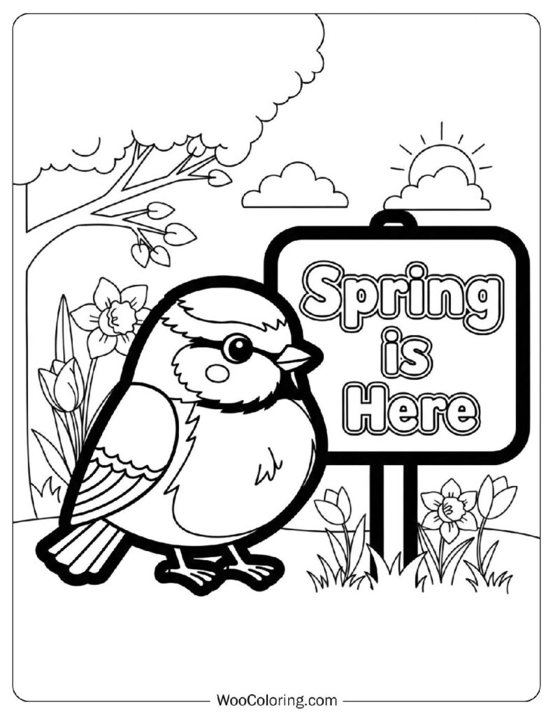 300 Spring coloring pages (Free PDF To Print) | Woo Coloring