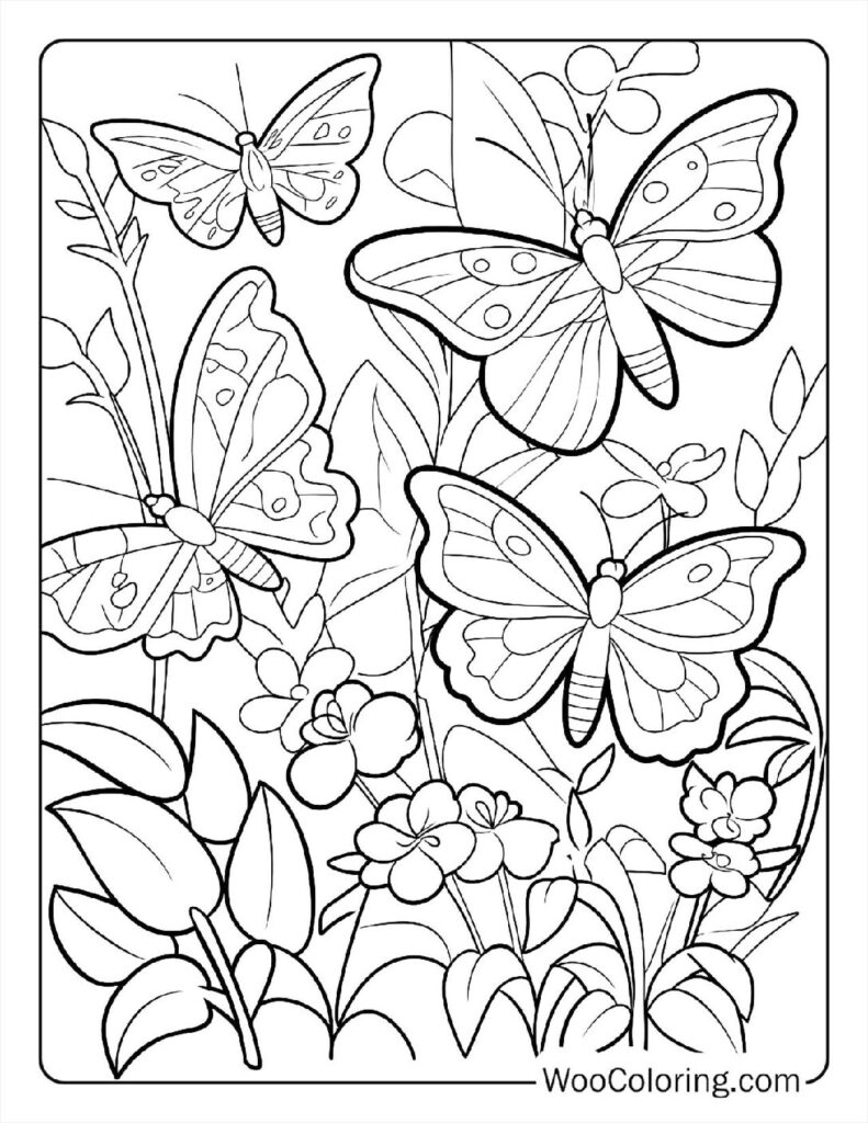 100  Butterfly coloring pages  Free PDF To Print  - 33