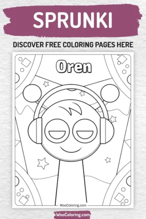 Sprunki coloring pages designs for kids