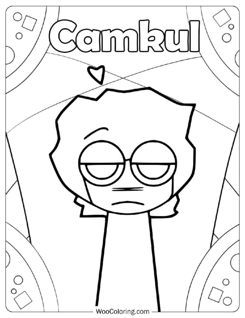 Sprunki All-Stars - Camkul Coloring Page For Preschoolers
