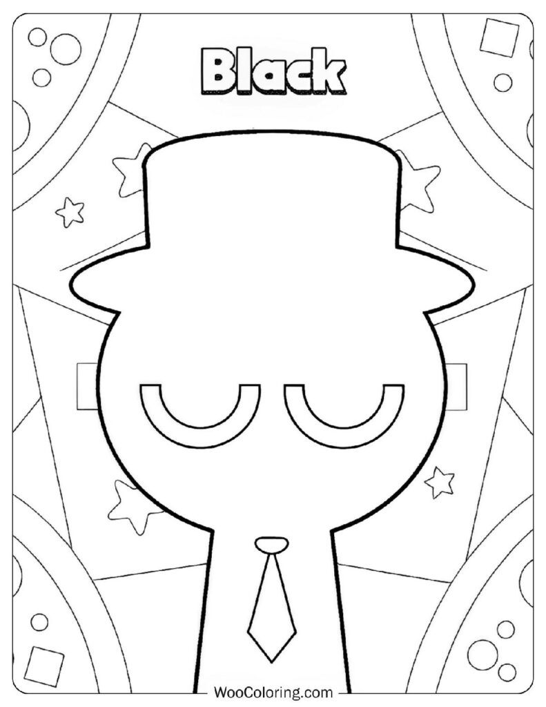 Sprunki Black Coloring Sheet