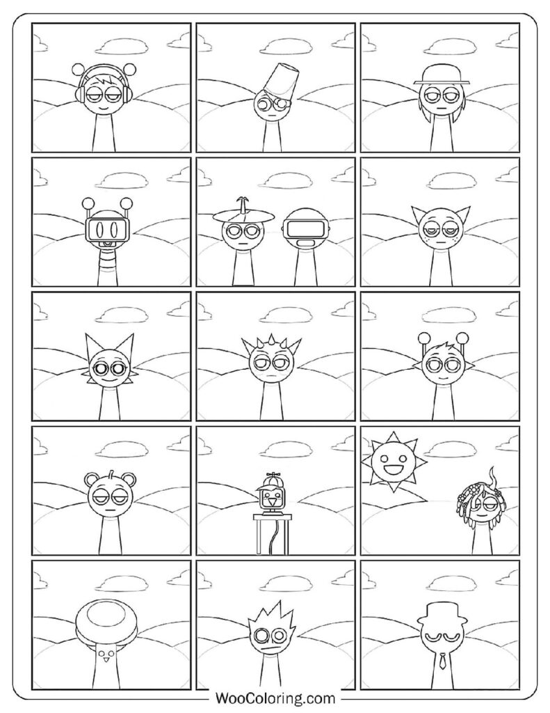 Sprunki Coloring Page