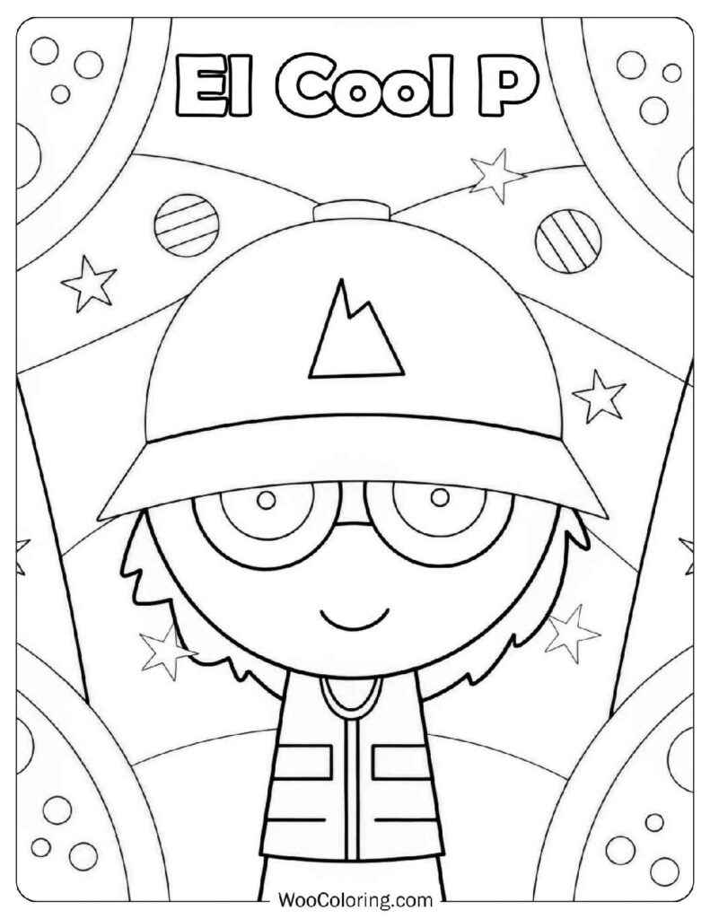 Sprunki El Cool P Coloring Sheet For Kids