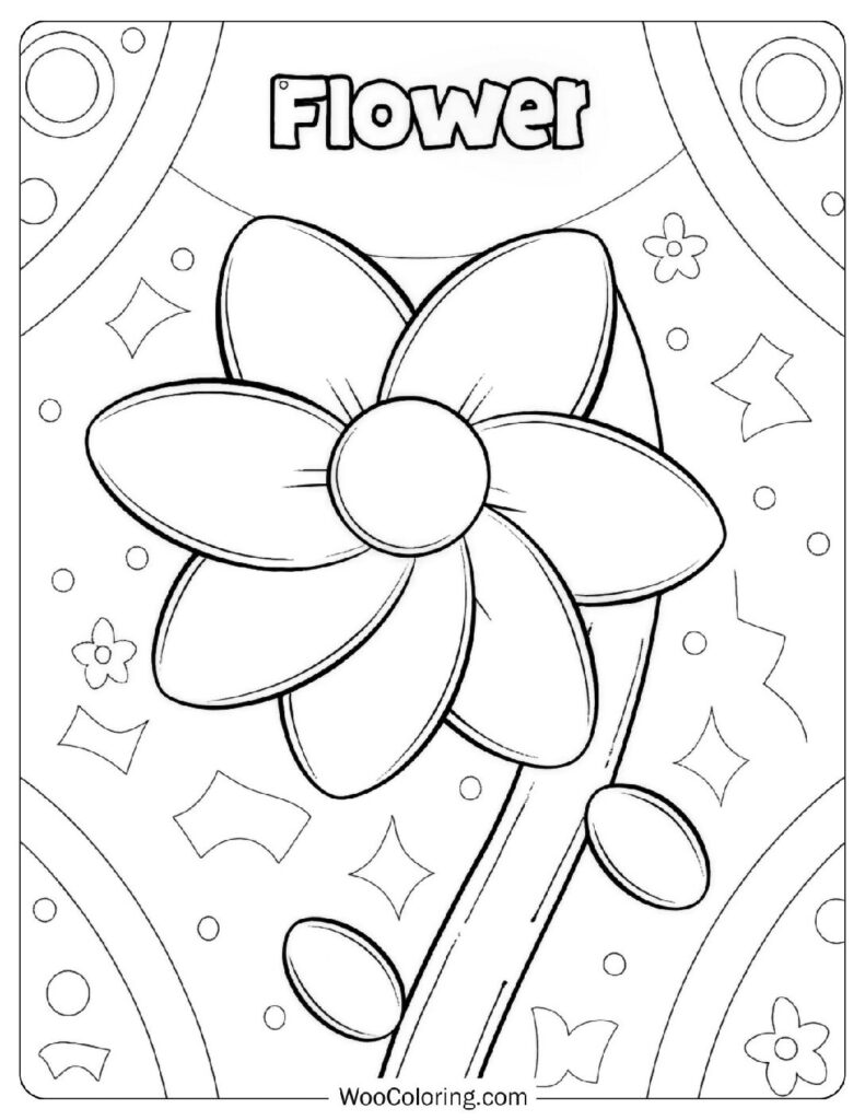 Sprunki Flower Coloring Page