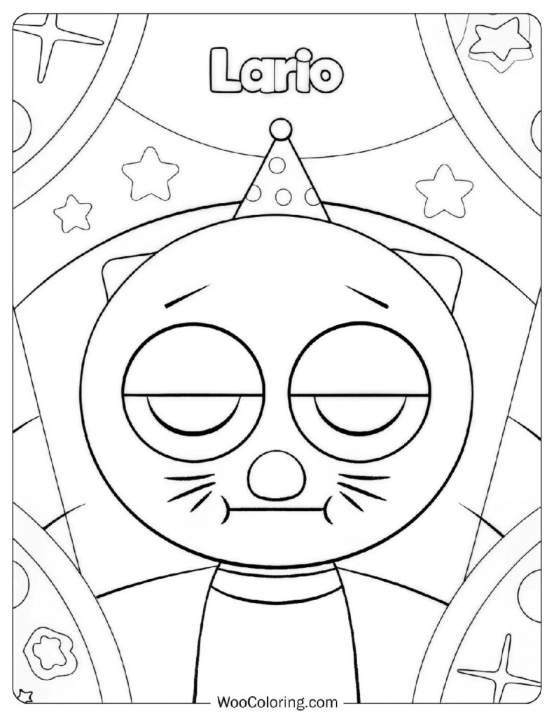 Sprunki Lario Coloring Page For Preschoolers