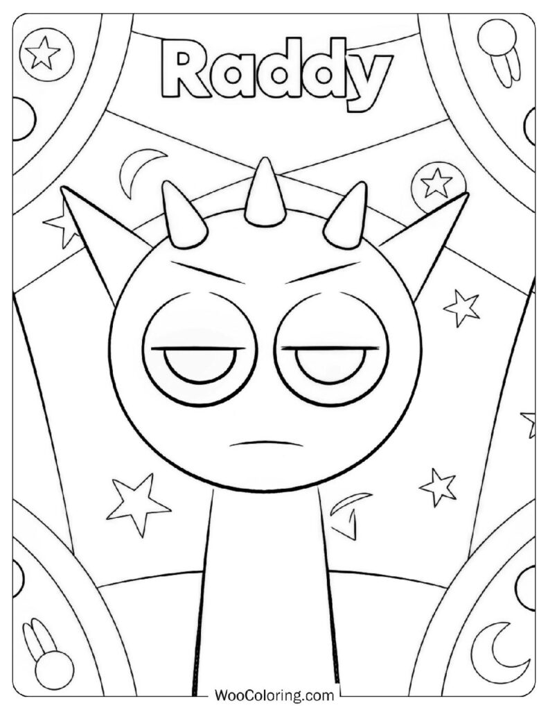 Sprunki Red (Raddy) To Color