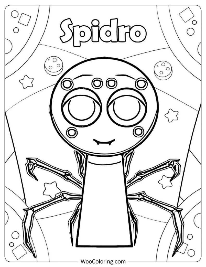 Sprunki Spidro Coloring Page