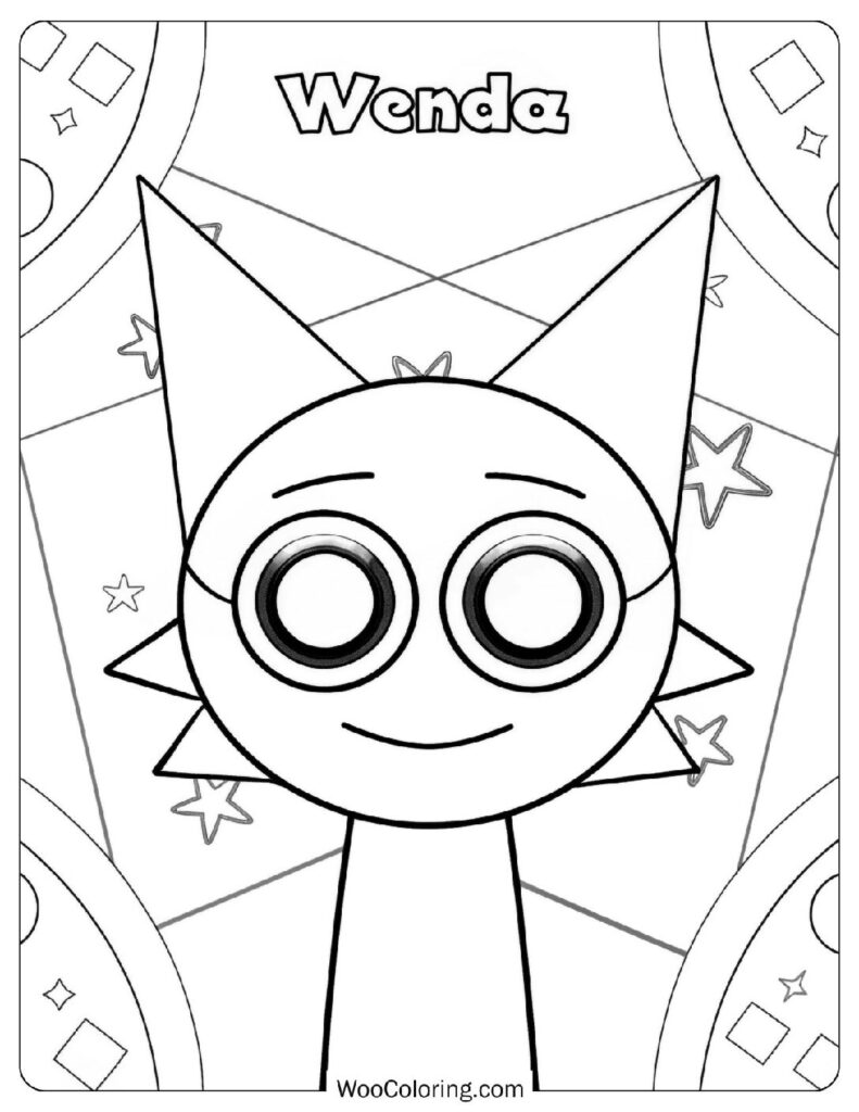 Sprunki White (Wenda) To Color