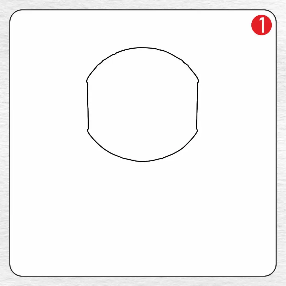 Sprunki coloring page drawing step 1