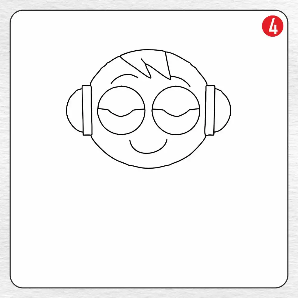 Sprunki coloring page drawing step 4