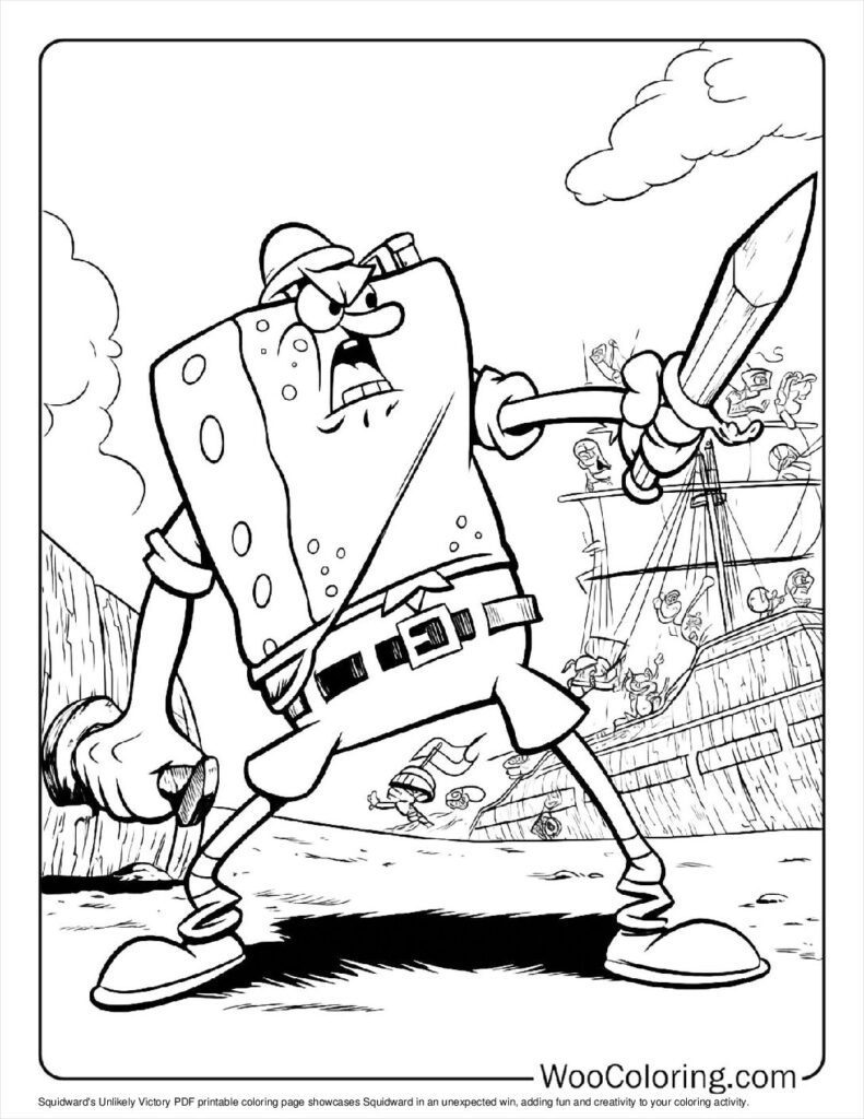 100  Squidward coloring pages  Free PDF To Print  - 89