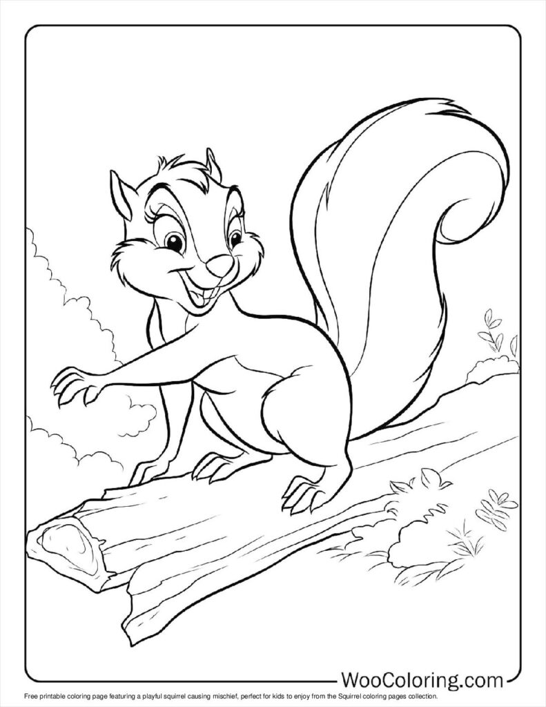 100  Squirrel coloring pages  Free PDF To Print  - 71