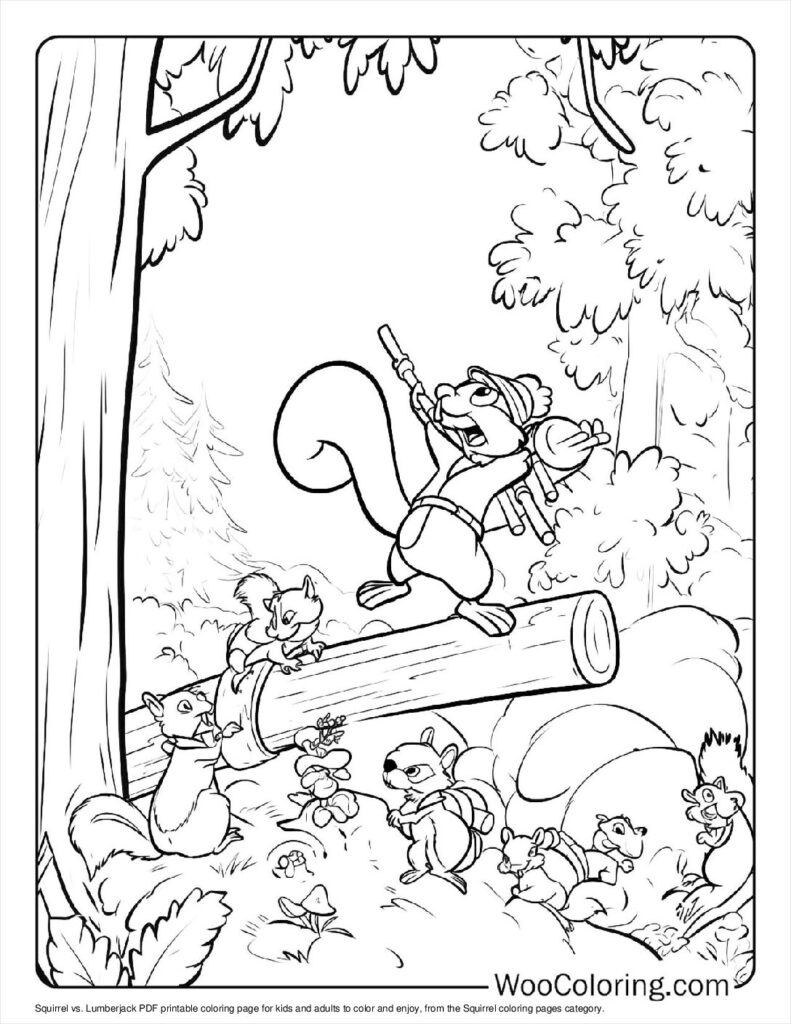 100  Squirrel coloring pages  Free PDF To Print  - 71