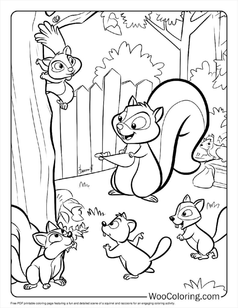 100  Squirrel coloring pages  Free PDF To Print  - 5
