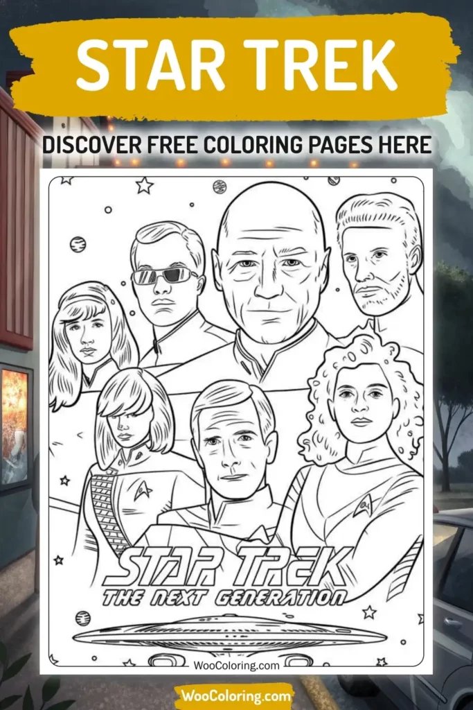 Star Trek coloring pages designs from movies
