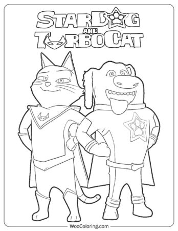 StarDog and TurboCat Coloring Page
