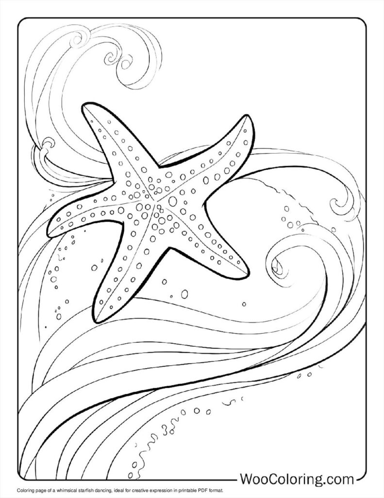 100  Starfish coloring pages  Free PDF To Print  - 11