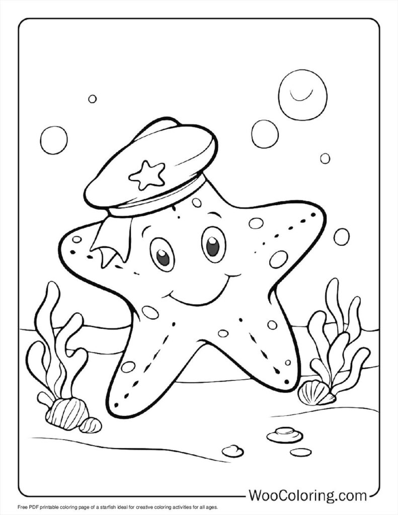 100  Starfish coloring pages  Free PDF To Print  - 67