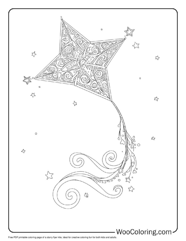 100  Kite coloring pages  Free PDF To Print  - 14