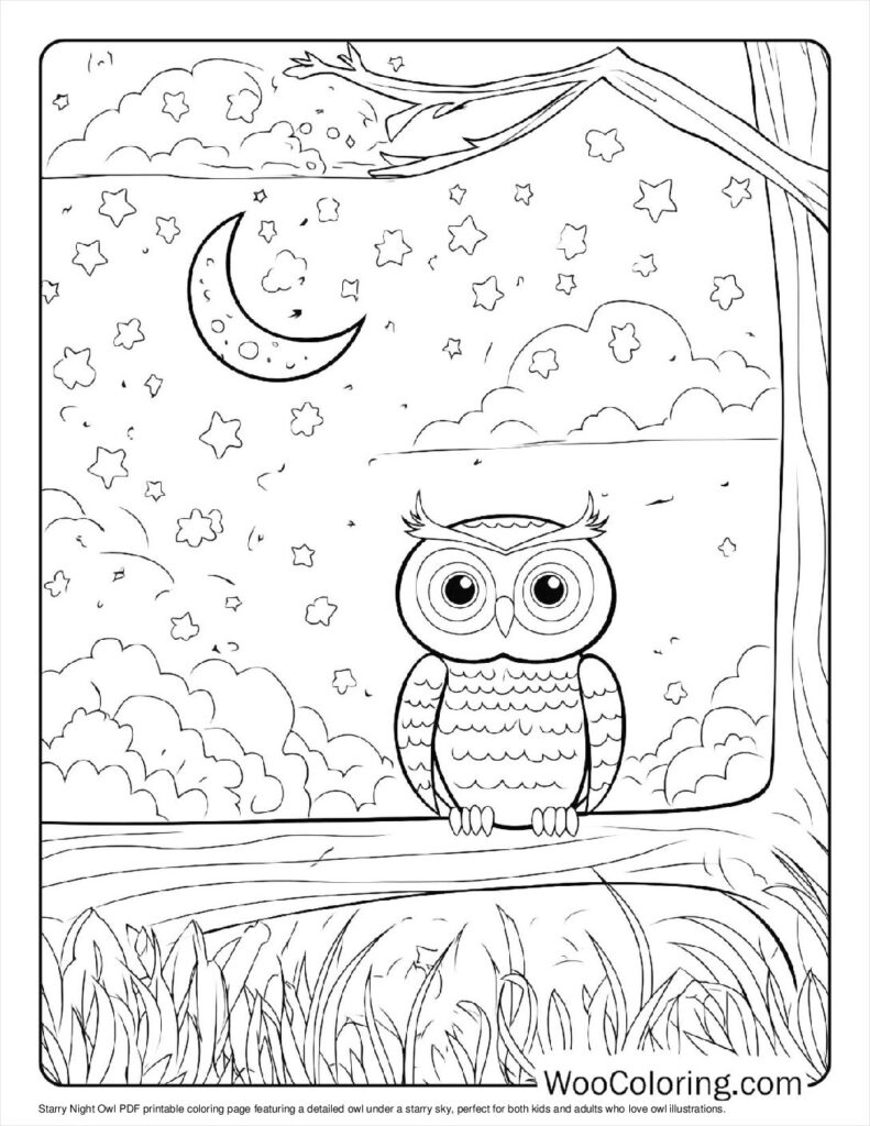 100  Owl coloring pages  Free PDF To Print  - 28