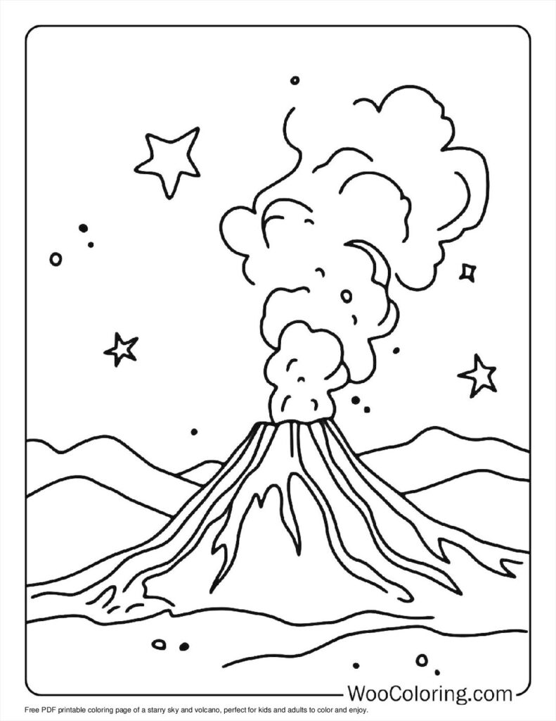100  Volcano coloring pages  Free PDF To Print  - 69