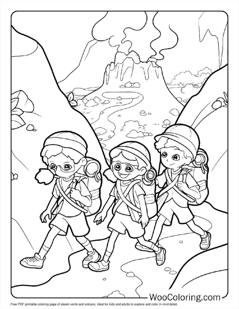 100  Volcano coloring pages  Free PDF To Print  - 40