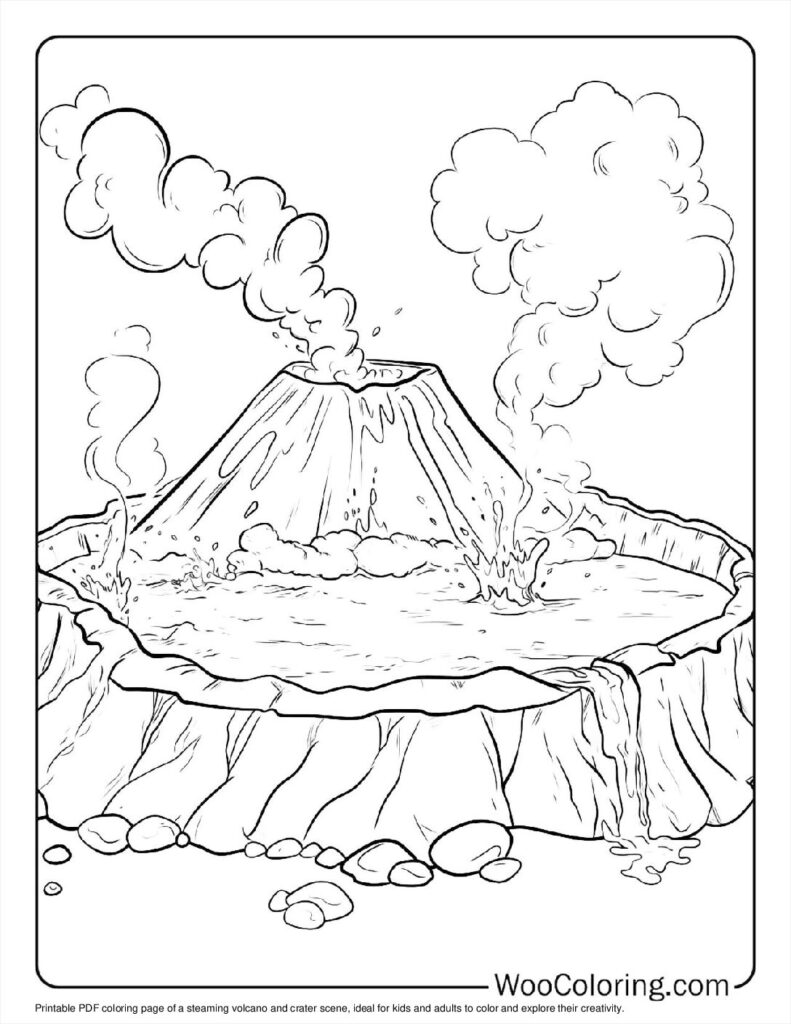 100  Volcano coloring pages  Free PDF To Print  - 51