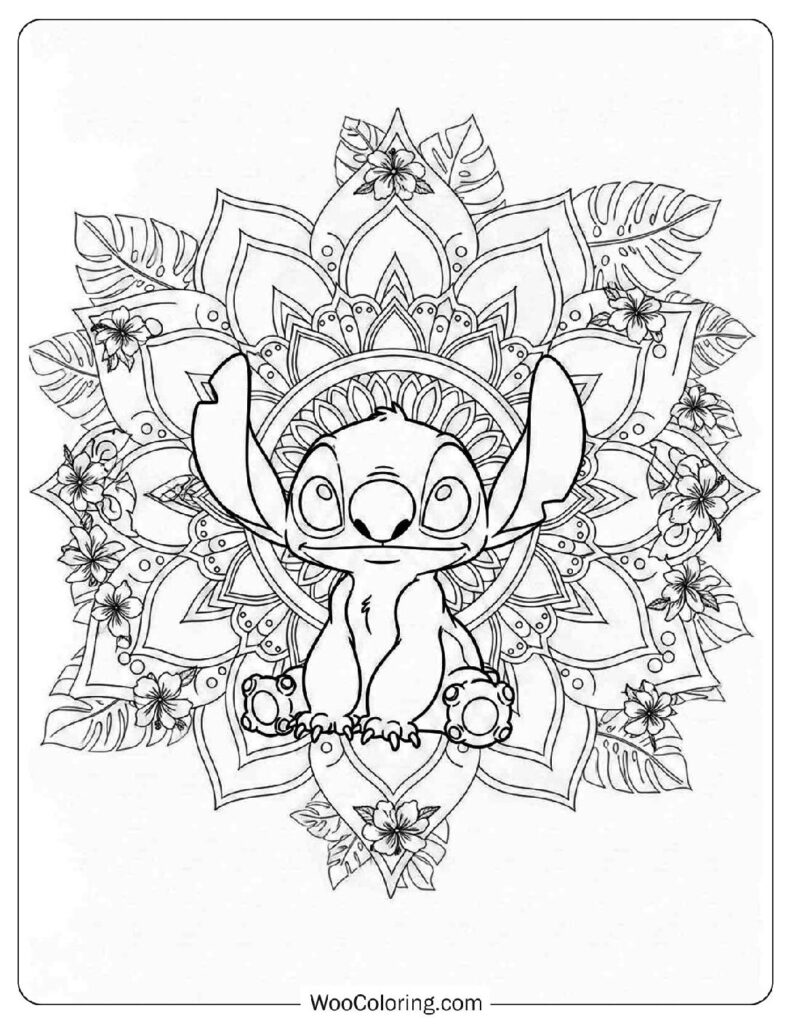 Stitch Mandala Zentangle Line Art