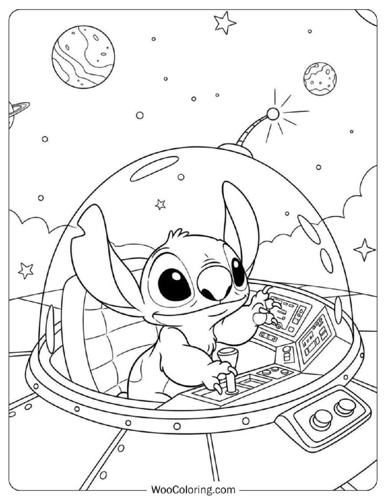 【WONDER WONDER】Tingle Unique Coloring Stitch L Training SK Coloring Stitch from Lilo & Stitch Coloring Book Page