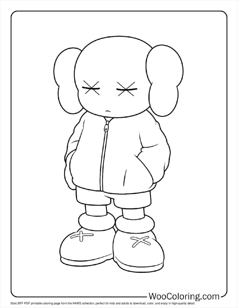 100  KAWS coloring pages  Free PDF To Print  - 39