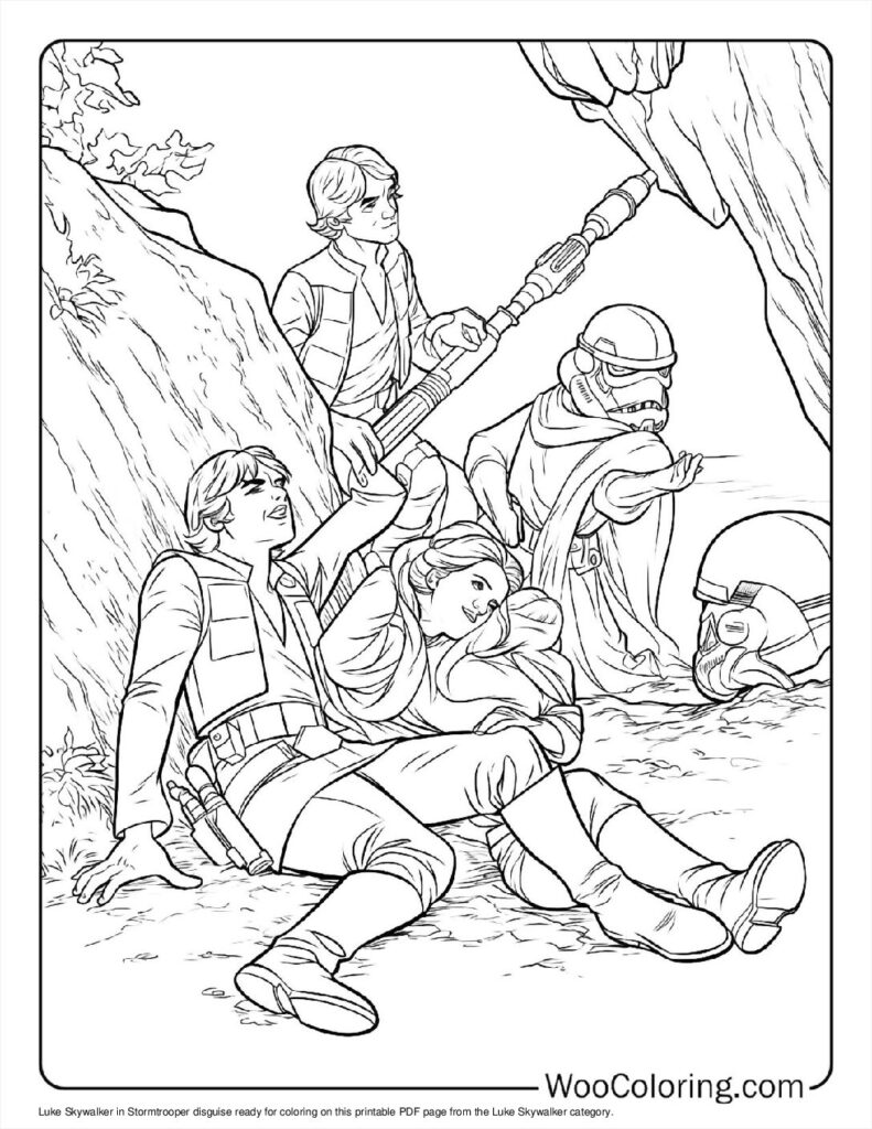 100  Luke Skywalker coloring pages  Free PDF To Print  - 75