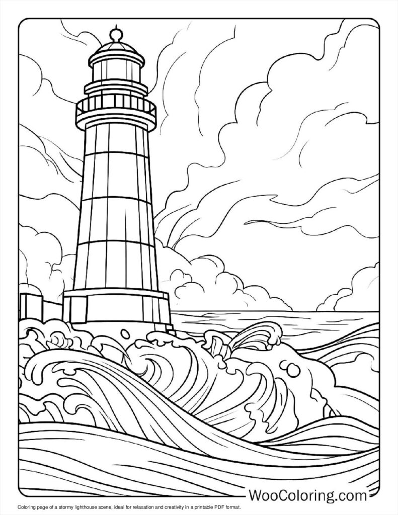 100 Lighthouse coloring pages Free PDF To Print - 6