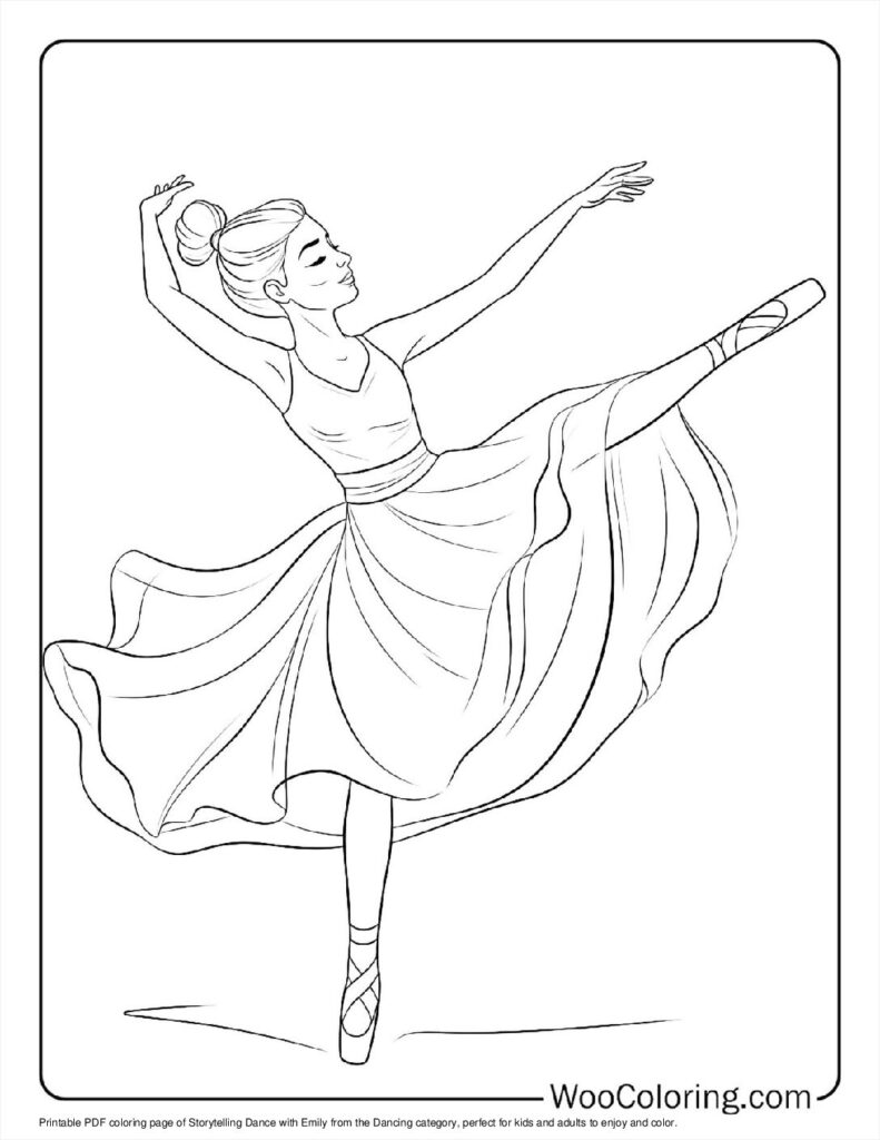 100  Dancing coloring pages  Free PDF To Print  - 87