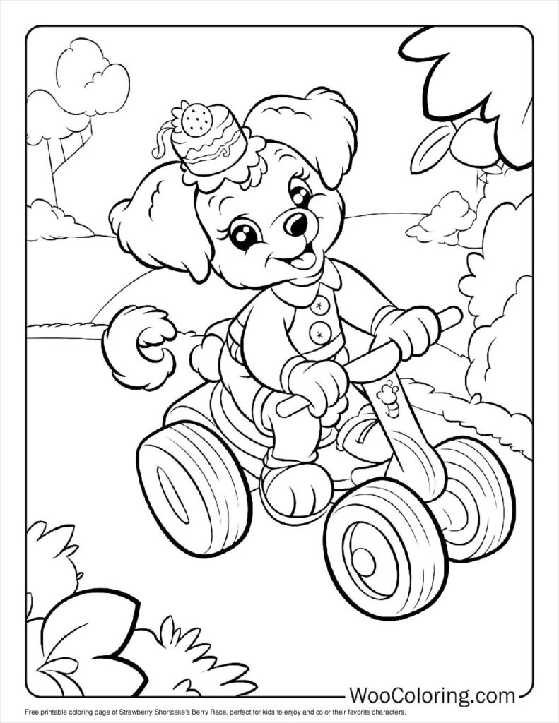 Strawberry’s Berry Race Coloring Page