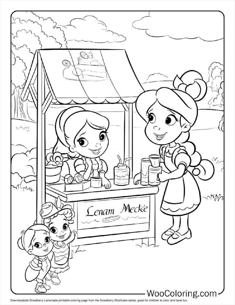 Strawberry’s Lemonade Coloring Page