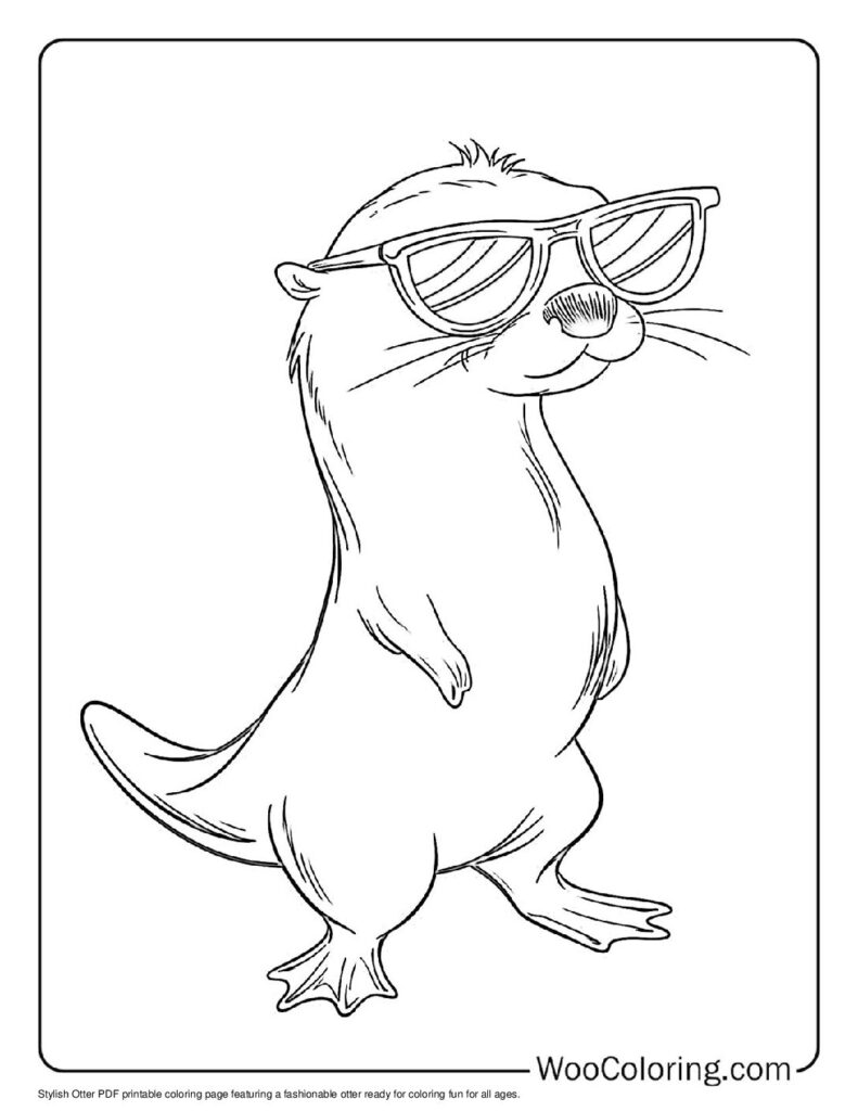 100  Otter coloring pages  Free PDF To Print  - 82