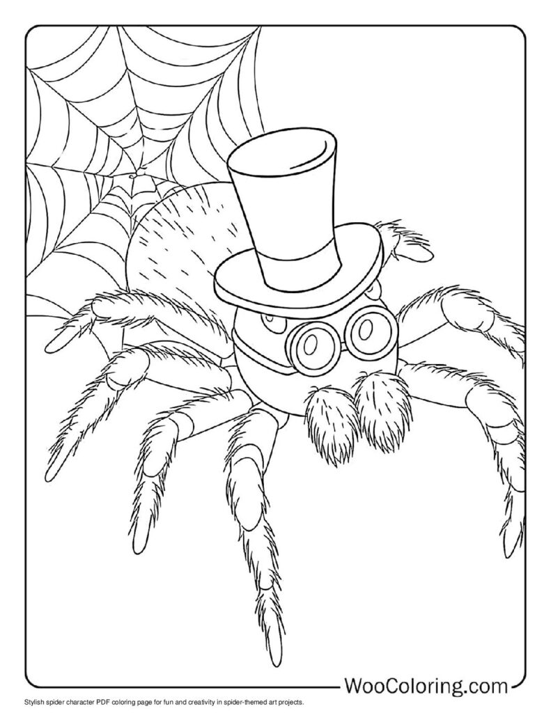 100  Spider coloring pages  Free PDF To Print  - 89