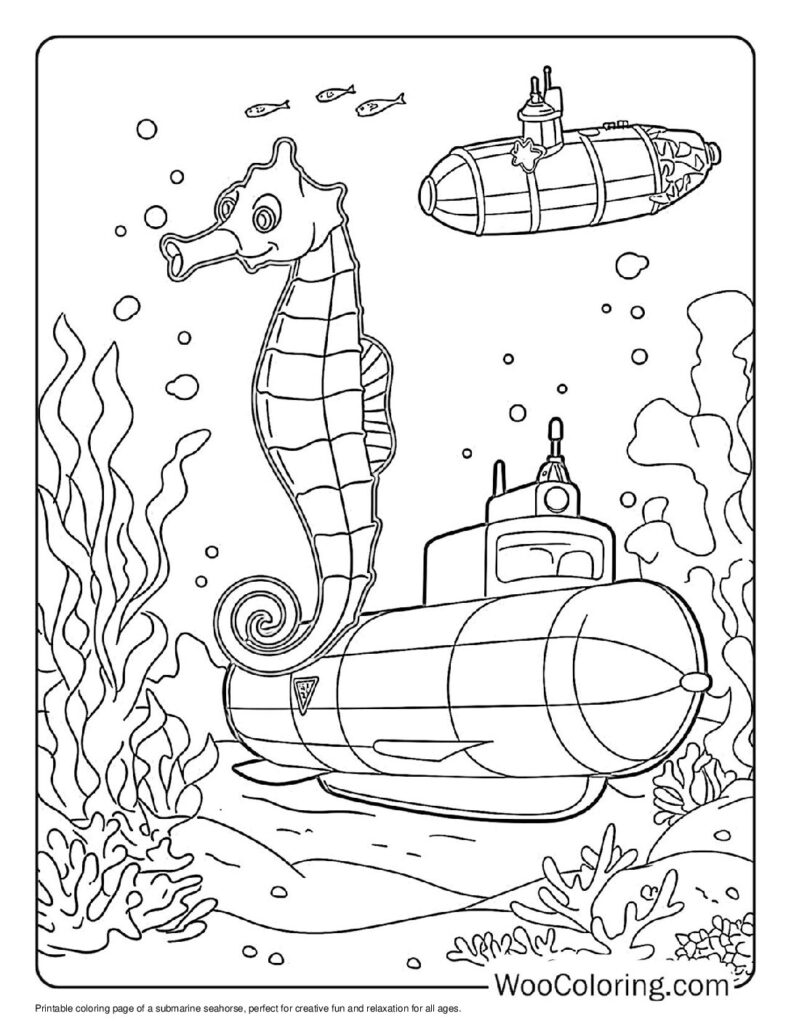 100  Seahorse coloring pages  Free PDF To Print  - 94