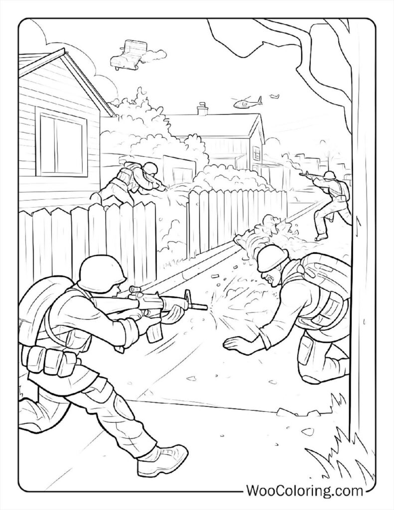 Suburban Warfare To Color