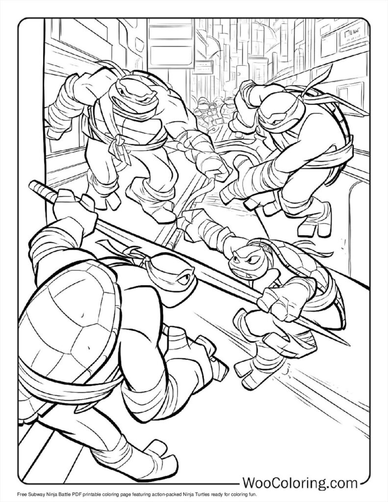 Subway Ninja Battle To Color