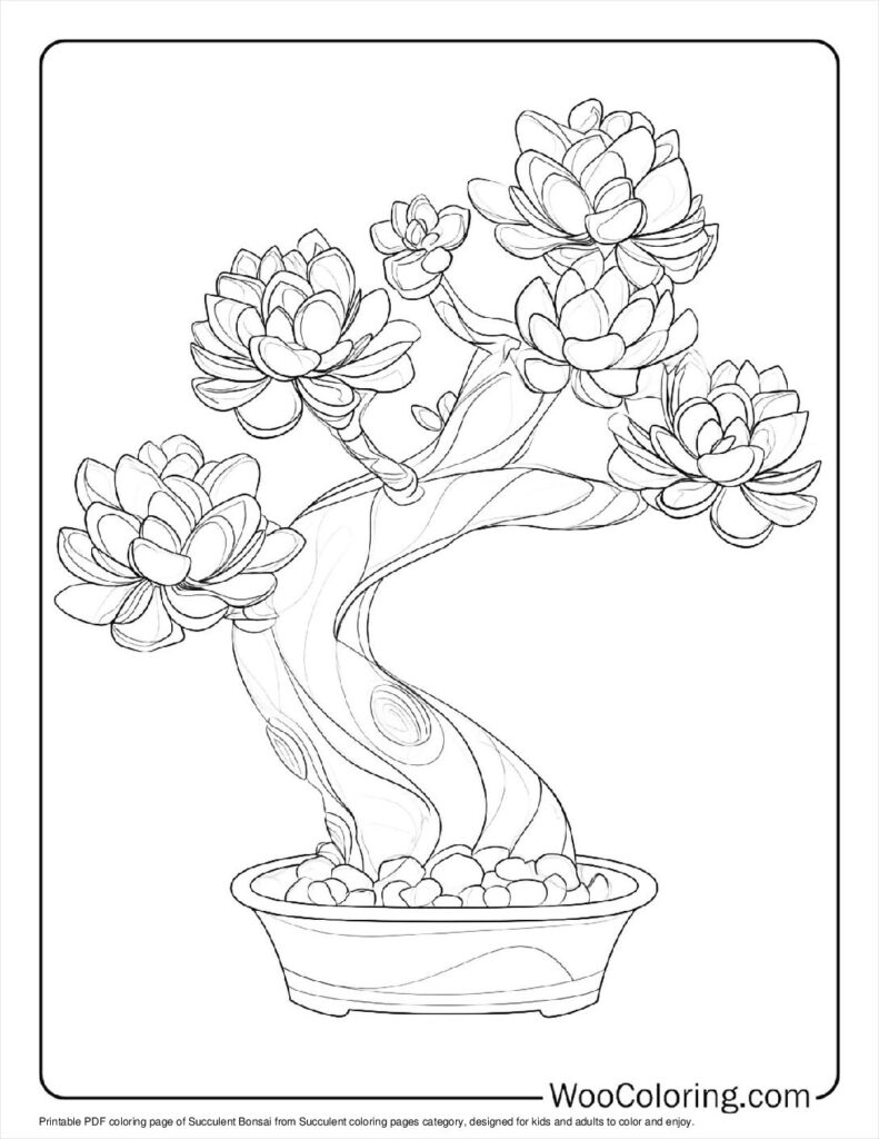 100  Succulent coloring pages  Free PDF To Print  - 13
